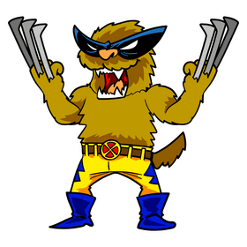 Wolverine cartoon clipart