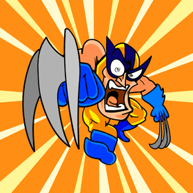 Wolverine cartoon vector