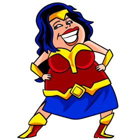 Wonder woman cartoon clipart