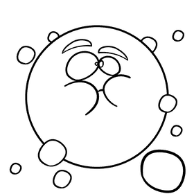 Jupiter cartoon drawing black and white clipart