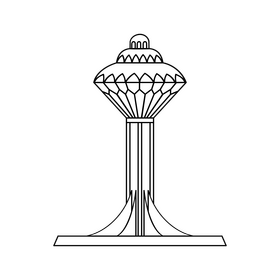 Al Khobar Corniche black and white clipart
