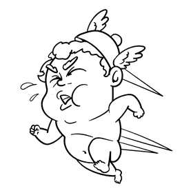 Mercury cartoon drawing drawing black and white clipart