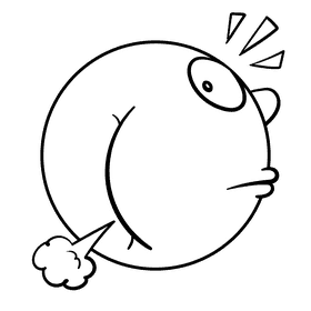 Uranus cartoon drawing black and white clipart