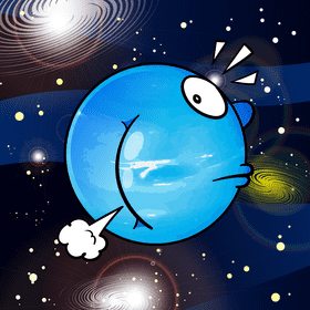Uranus cartoon vector