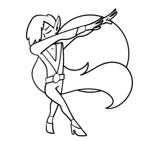 Venus cartoon drawing black and white clipart