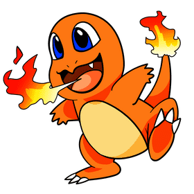 Pokemon Charmander cartoon clipart