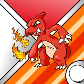 Pokemon Charmeleon cartoon vector