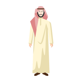 Saudi arabia traditional clothing, national dress clipart free download