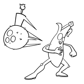Fortnite Banana cartoon drawing black and white clipart