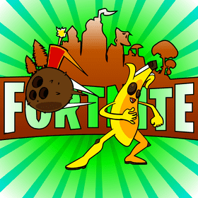 Fortnite Banana cartoon vector