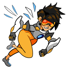 Overwatch Tracer cartoon clipart