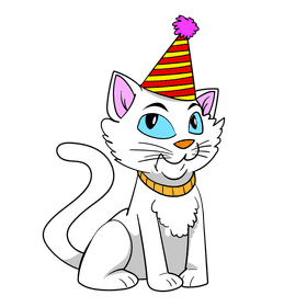 Strange Cat cartoon clipart