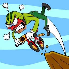 Ride a bike rage cartoon vector