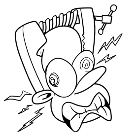 Headache pressed cartoon drawing black and white clipart