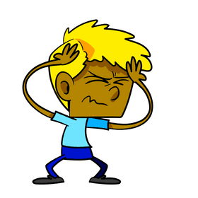 Headache strong cartoon clipart