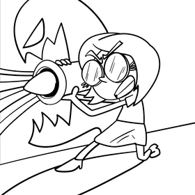 Little girl rage cartoon drawing black and white vector