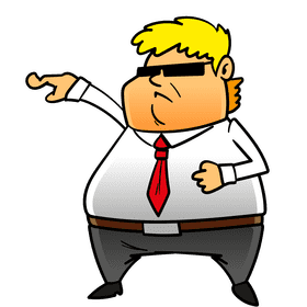 Manager fat cartoon clipart