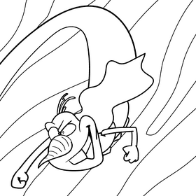 Super olaf Frozen cartoon drawing black and white vector