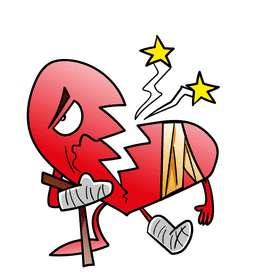 Human heart Broken cartoon clipart