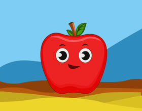 Apple Cartoon vector