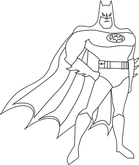 Batman black and white clipart