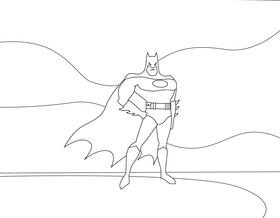 Batman black and white vector