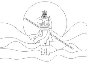 Darth maul star wars black and white vector