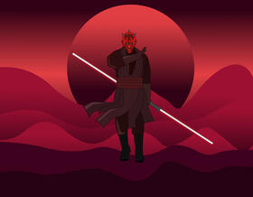 Darth maul star wars vector