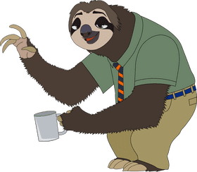 Sloth of Zoothopia clipart