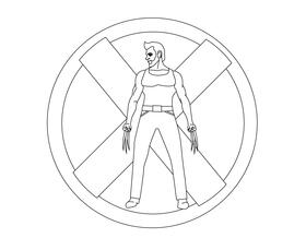 Wolverine black and white vector