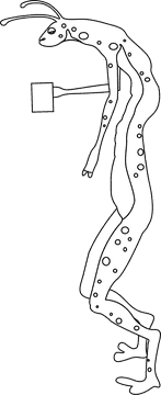 Men in Black alien black and white clipart