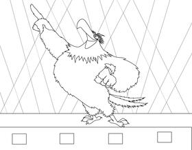 Angry Birds Mighty Eagle black and white vector