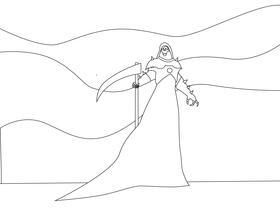 Angel of death black and white vector
