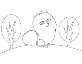 The Secret Life of Pets, Gidget black and white vector