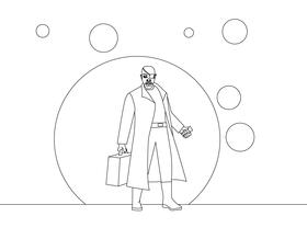 Nick Fury, Marvel, Avengers black and white vector