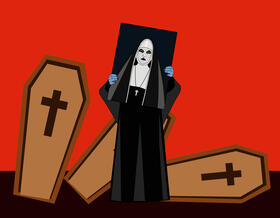 The Conjuring, Nun Painting vector