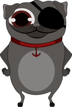 Pug Pirates clipart