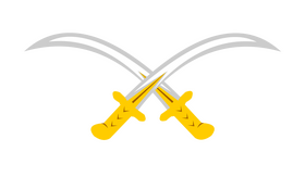 Emblem of Saudi Arabia, swords clipart