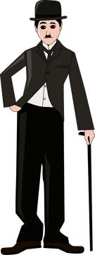 Charlie Chaplin cartoon clipart