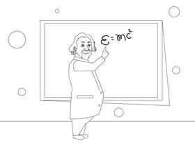 Einstein Funny black and white vector