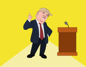 Donald Trump cartoon vector