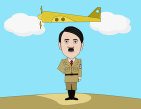 Adolf Hitler cartoon vector