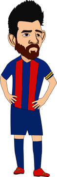 Lionel Messi cartoon clipart
