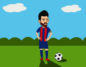 Lionel Messi cartoon vector