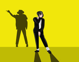 Michael Jackson cartoon vector