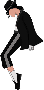 Micheal Jackson Moonwalk cartoon clipart