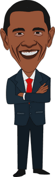 Barack obama cartoon clipart