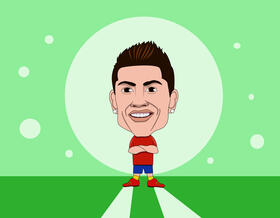 Cristiano Ronaldo cartoon vector