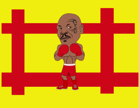 Mike Tyson cartoon vector