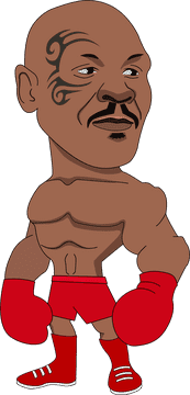 Mike Tyson Superhero cartoon clipart
